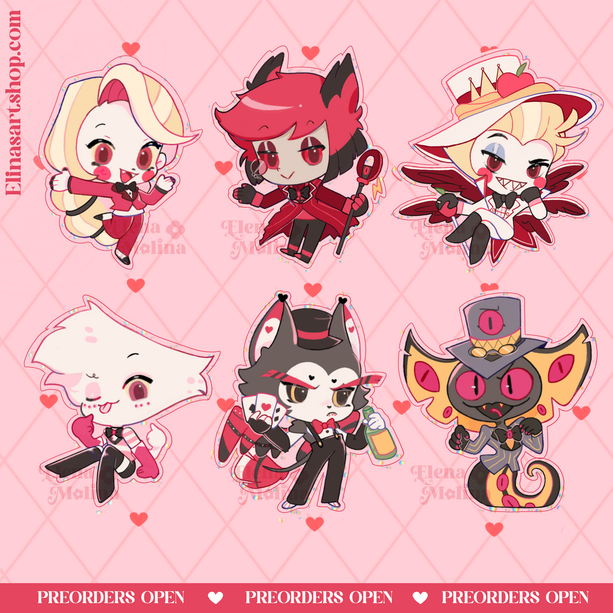 Hazbin Hotel acrylic charms