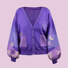 Load image into Gallery viewer, Spooky lilac cardigan
